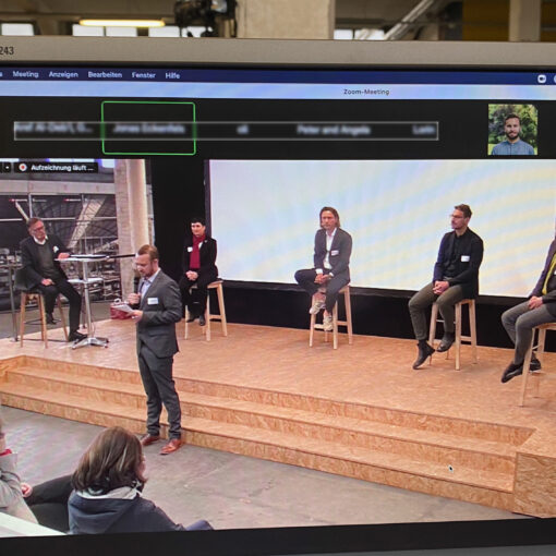 Videoscreen Zoomkonferenz