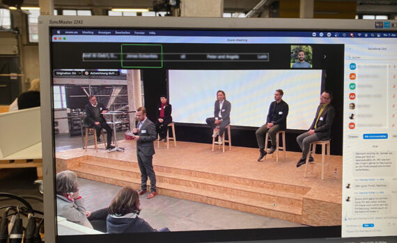 Videoscreen Zoomkonferenz